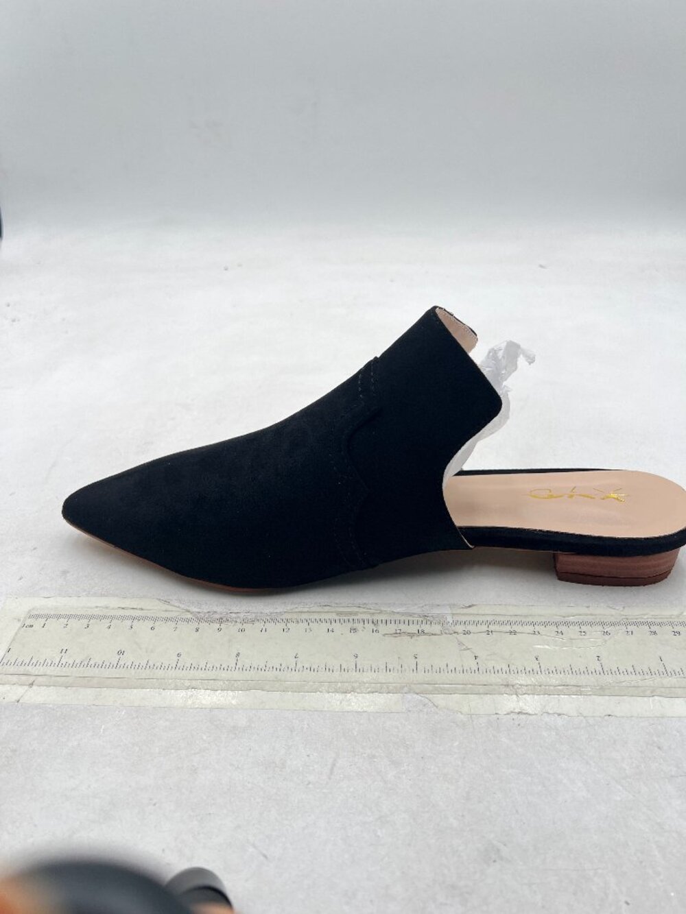 XYD Black Comfortable Closed Toe Mules Slip On Backless Slides Slippers Shoes